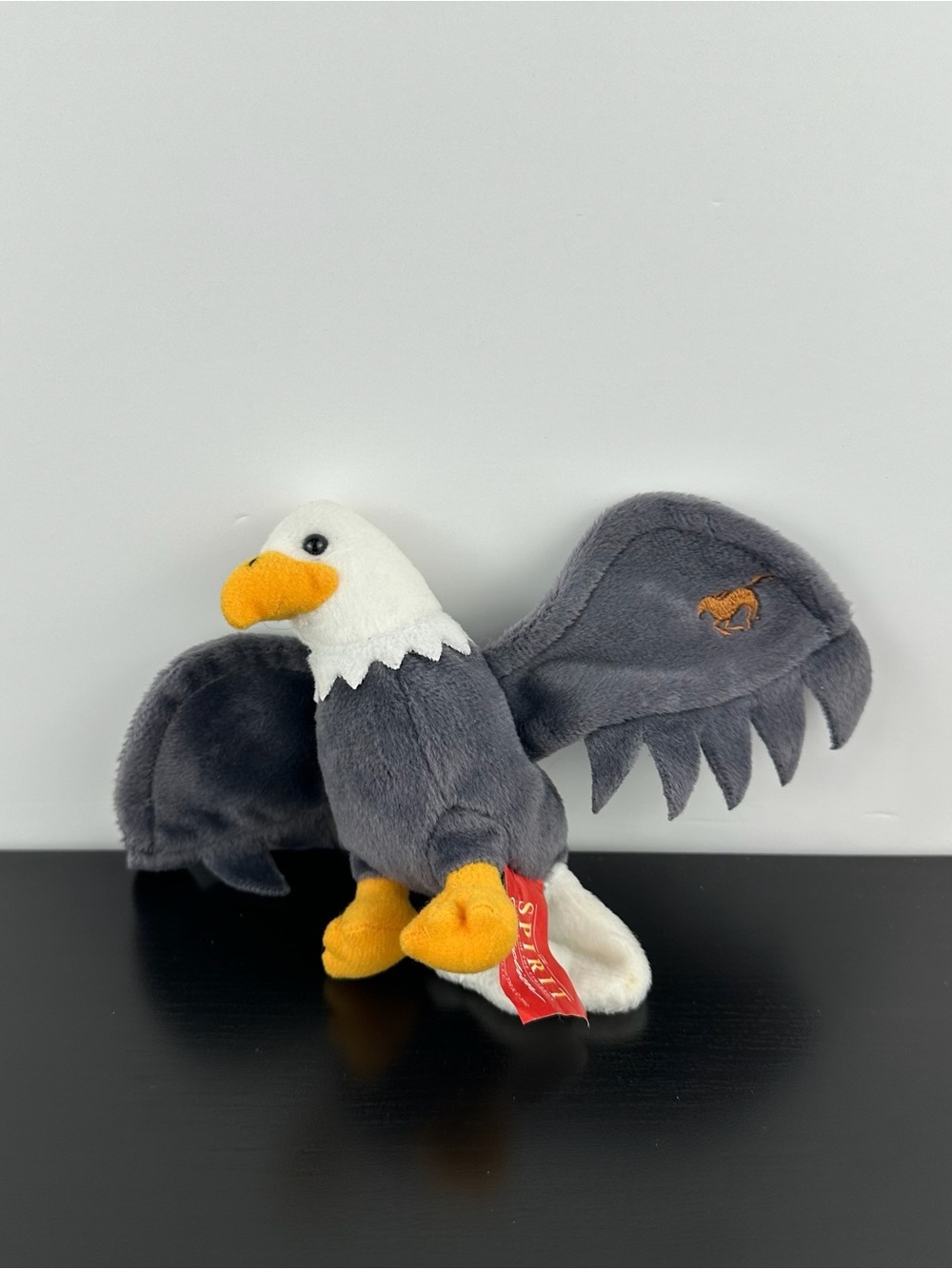 Spirit RARE Stallion of the Cimarron Eagle 5" Gray White Yellow Plush Bird